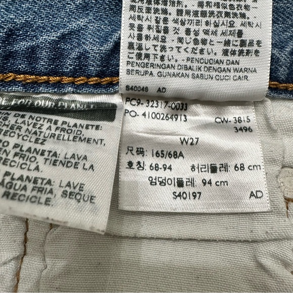 Levi's 501 Patchwork Denim Shorts Size 27 Bohemian Cut Off 90s Mid Rise - Picture 9 of 11